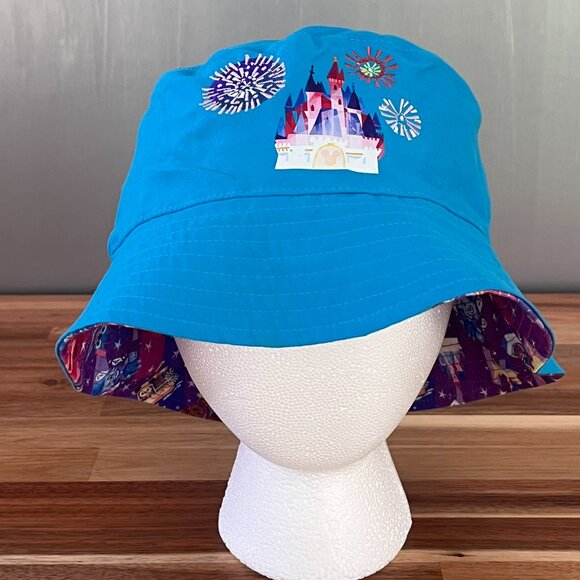 Disney x Joey Ghou Reversible Bucket Hat Mickey Castle Haunted Mansion Stitch - Picture 2 of 11